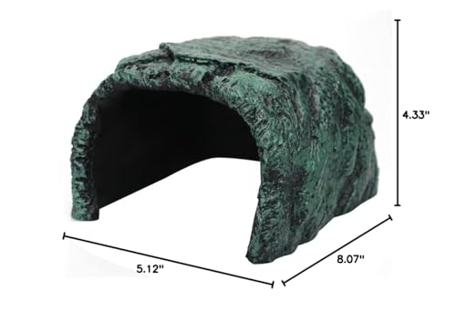 Reptile Rock Hideout Reptile Rock Hide Cave, Aquarium Habitat Décor Rock Tortoise Hideout for Reptiles, Small Lizards, Turtles,Bearded Dragon Tortoise, Amphibians, Fish (N17)