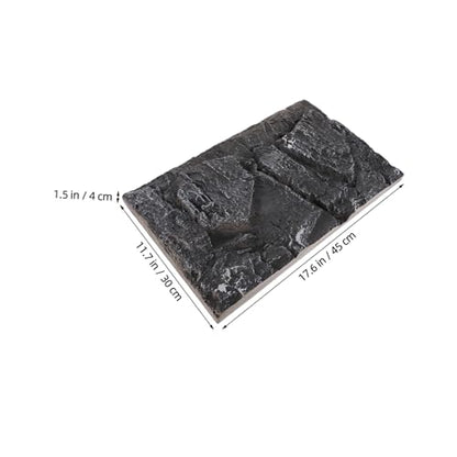 POPETPOP 3D Lizard Background Reptile Tank Decorative Panels Pu Material Aquarium Terrarium Fish Tank Simulated Rock Panel