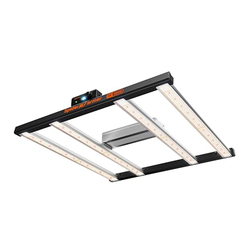Spider Farmer SE3000 LED Grow Light, 300W Dimmable Full Spectrum, 3x3ft Coverage, App Control & Dimming Daisy Chain Bar Style Grow Lamp for Indoor Plants - size: 3x3 Coverage-300W
