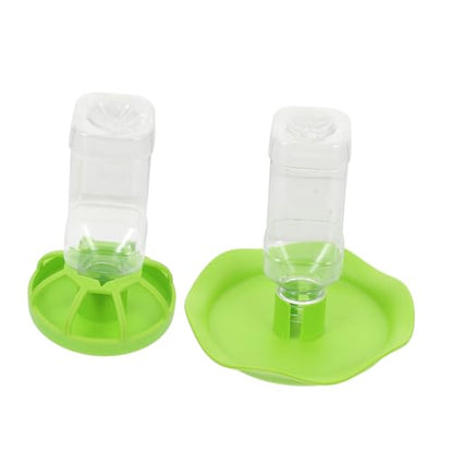 Happyyami 2sets Reptile Water Feeders Drinking Plates for Lizards and Tortoises Easy to Unique Design Prevents Spills for Terrariums and Pet Reptiles