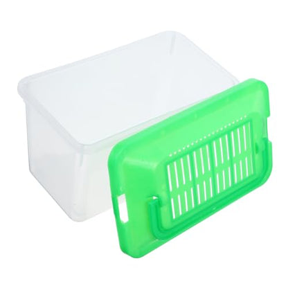 COLLBATH Portable Plastic Turtle and Fish Tank Aquarium for Reptiles and Pets Lightweight Transport Container Easy to Clean Habitat for Turtles and Hamsters