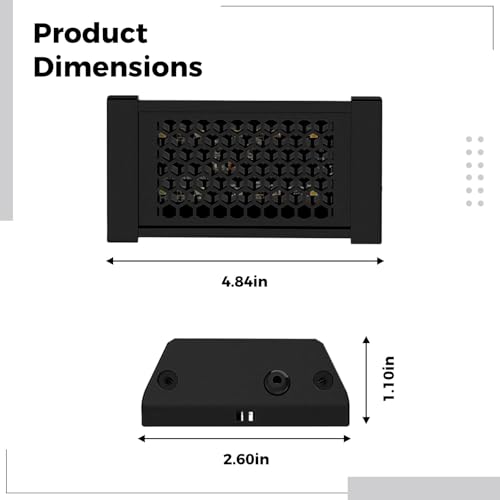 4.8 in 4W UVB 10.0 Reptile Light, Dimmable LED UVB Lamp with 5-Level Brightness, Adjustable Switch, Natural Light Simulation for Lizards, Snakes, Tortoises