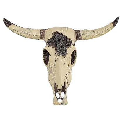 Resin Bull Skull Hideout for Terrarium Small Reptile Hide and Cave for Bearded Dragon Snake Tarantula Decorative Cattle Skeleton Decor for Tank Fish Aquarium