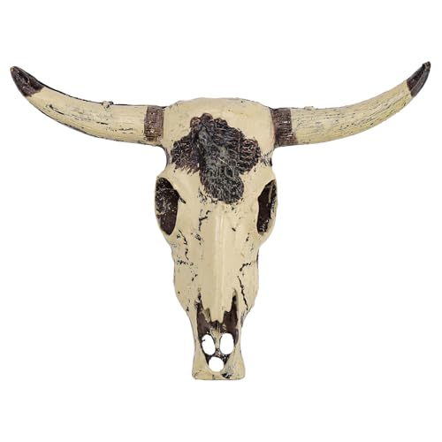 Resin Bull Skull Hideout for Terrarium Small Reptile Hide and Cave for Bearded Dragon Snake Tarantula Decorative Cattle Skeleton Decor for Tank Fish Aquarium