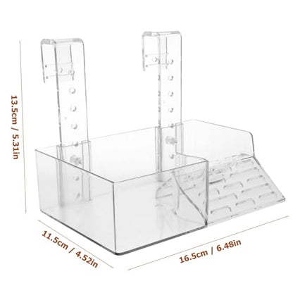MERRYHAPY Wall-Mounted Turtle Basking Platform Acrylic Reptile Tortoise Climbing Rack