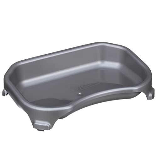 Neater Pet Brands Large Capacity Cat Bowls, Water Bowl for Cats, Reptiles, Chickens, Birds, & Small Animals, Cat Food Bowl (6 Cups), Indoor or Outdoor Water Trough & Feeder, Gunmetal Grey - color: Gunmetal Grey, size: 6 Cups