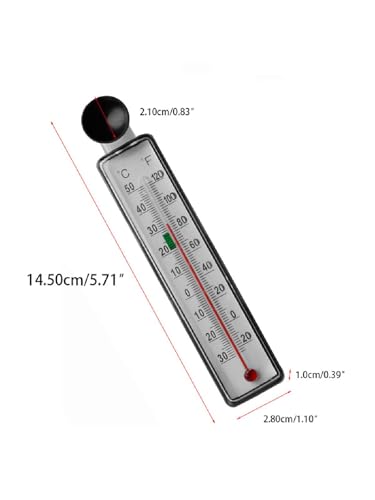 Fish Tank Thermometer, Submersible Digital, Dual Scale, Easy Read, Waterproof, Floating, with Suction Cup, for Reptile Terrarium Turtle Tank