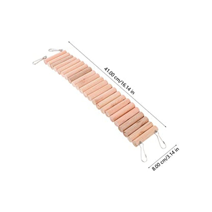 BESPORTBLE Multi-Purpose Wooden Crawler Shelter for Pets Climbing Ladder Arch Bridge and Hiding Nest for Hamsters Lizards and Tortoises