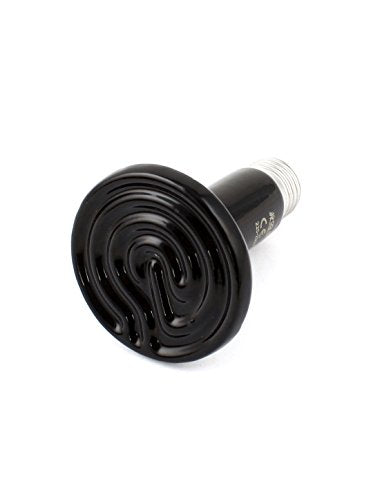 Aexit AC 220-230V Electrical equipment 100W E26 Plug 75mm Dia Ceramic Heat Lamp Infrared Reptile Bulb Black
