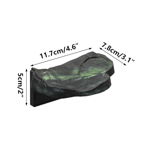 Reptile Climbing Ledge, Magnetic Hanging Reptile Basking Platform, Small Animals Climb Shelf for Crested Gecko Tree Frog - size: 11.7 Cm X 7.8 Cm X 5 Cm / 4.6“ X 3.1” X 2"