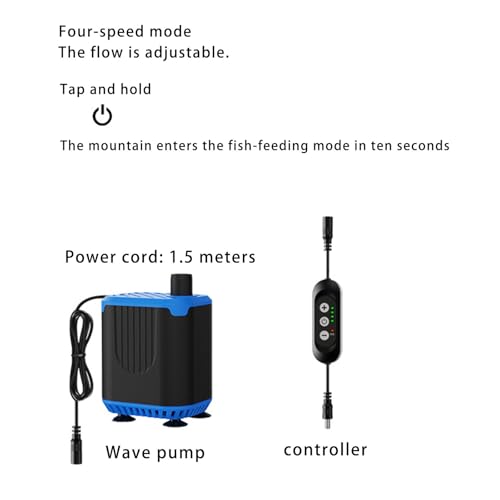 Aquariums Water with 4 Flows Submersed Design for Terrariums Turtles Tanks Circulations Aquariums - color: Tl2305d