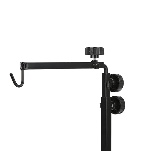 Adjustable Reptile Heat Light Stand, Reptile Lamp Stand with Card Slot Design, Metal Terrarium Basking Lamp Holder for Lizards Turtles Snakes Amphibians