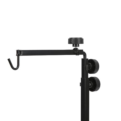 Adjustable Reptile Heat Light Stand, Reptile Lamp Stand with Card Slot Design, Metal Terrarium Basking Lamp Holder for Lizards Turtles Snakes Amphibians