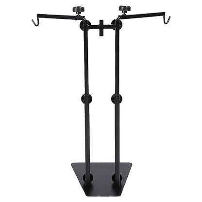 Gavigain Reptile Lamp Stand Multipurpose Double Hook Adjustable Terrarium Metal Light Stand for Reptile Terrarium Tank