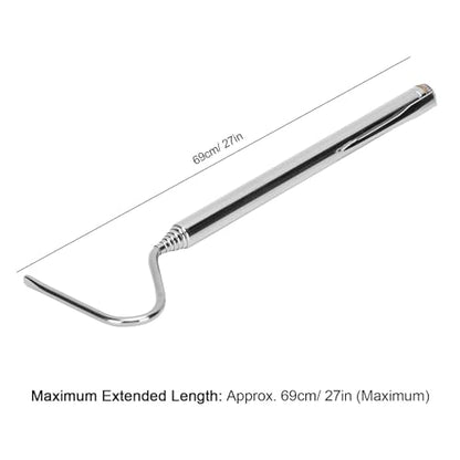 Collapsible Snake Hook 27" Stainless Steel Extensible Snake Catcher Capture Hook Snake Shaft Retractable Reptile Hook Portable Mini Snake Hook Snake Tongs and Snake & Reptile Hook Snake Catching