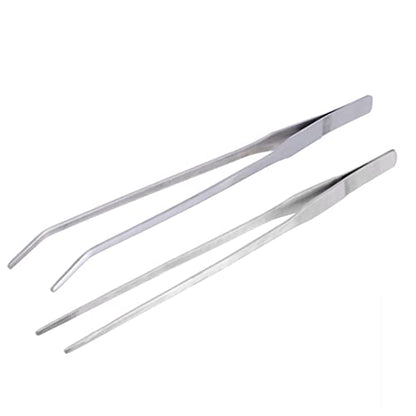 YSTAR Stainless Steel Long Reptile Tweezers Feeding Tongs for Snake Lizards Bearded Dragon Leopard Gecko and Spider Terrarium Supplies 2Pcs