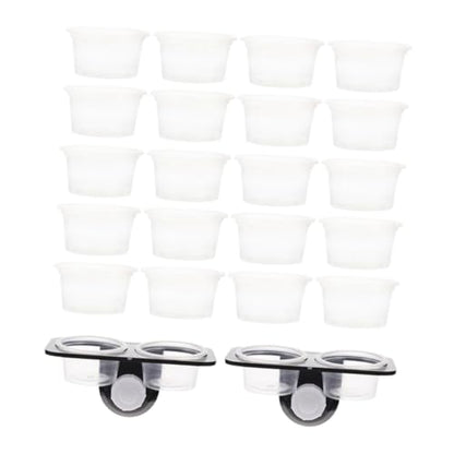 TOYANDONA 1Set Reptile Feeding Ledge with Suction Cup Detachable Food Basin Water Feeder Reptile Tank Supplies for Gecko Lizard Frog