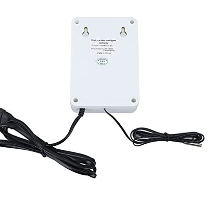 Digital Temperature Controller, 1500W 10A LCD Screen Temperature Controlled Outlet with Sensor, Thermostat for Reptiles Incubator Greenhouse Refrigerator(US Plug 110V)