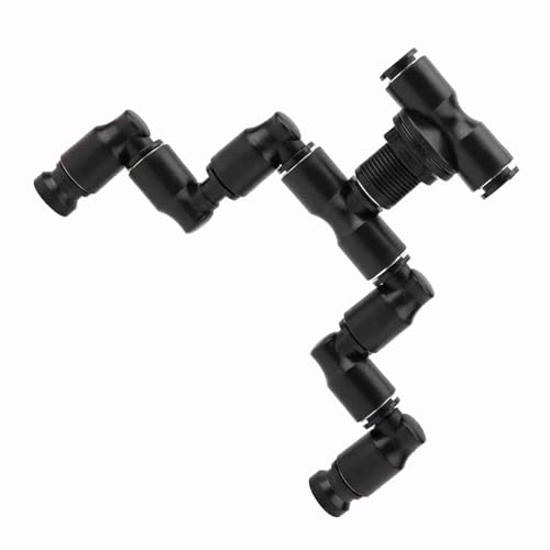 Reptiles Fogger Mist Sprinkler Rainforest Tank 360 Adjustable Aquarium System Connect 1/4 Tub Provides Rain Forest Spray Effect for Reptiles and Increases Humidity in The Feeder