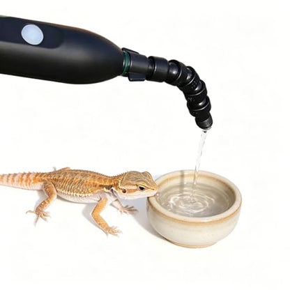 Electric Spray Bottle for Reptiles, Pet Spray Mister with 360° Universal Joint Nozzle & 3 Spray Modes for Terrarium Humidifying, Watering & Rinsing, Ideal for Gecko Lizard Turtle Snake Frog (2in hose) - size: 2in hose