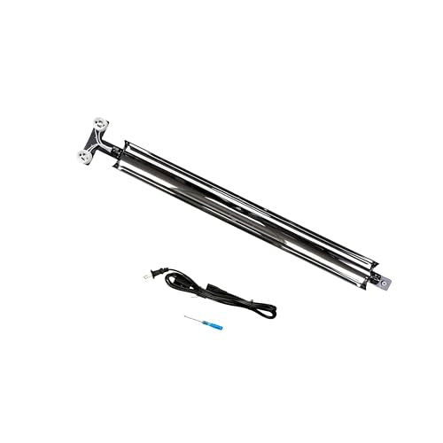 T5HO Double 12” UVB Reptile Light Fixture 15W + Double GU10 basking Heat lamp Fixture 35W, Bearded Dragon and Reptile Terrarium Light Fixture