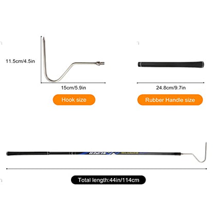 44 inch Snake Hook Catcher Stick Tongs Grabber Handling Tool Kit for Rattlesnakes Python Copperhead Removal Catching