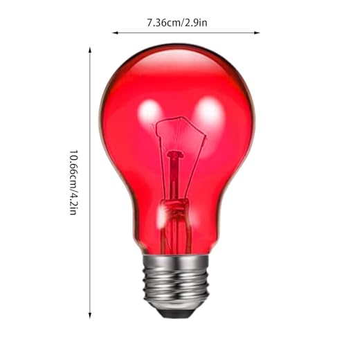 Heat Lamp for Reptiles - Terrarium Chickens Basking Light, 100w UVA Infrared with Aluminum Reflection Dome, Aquarium Brooder Habitat Ceramic Heater, Vivarium Pet Supplies E26 Socket for Lizard - color: Wine Red