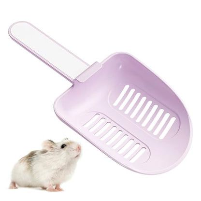 MiOYOOW Hamster Litter Scoop, Plastic Sand Shovel Small Animal Mesh Scooper for Guinea Pig Hamsters Gerbils Small Animals - color: purple