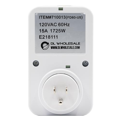 Grow1 Hydroponic 120V Single Outlet Digital Timers for Electrical Outlets, Compatible w/ 110V, 115V & 120V Outlets | Heavy Duty | Perfect for Aquarium Light Timer, Grow Lights