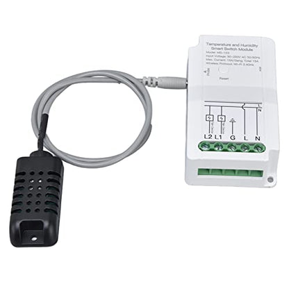 AYNEFY Smart Thermostat Controller Dual Output Temperature Humidity Switch Module with Probe for Greenhouse Reptile Incubator Home