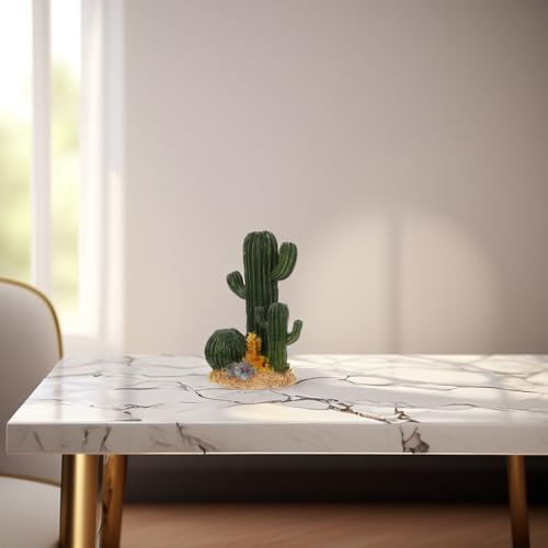 Toyvian Artificial Cactus Plants Large Resin Simulation for Reptile Terrarium Desert Landscape Decoration Suitable for Turtle and Lizard Habitat
