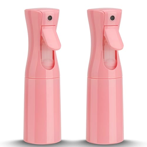 Spray Bottle for Hair (6.8OZ /200ML) Continuous Ultra Fine Mist Sprayer for Hair, Salons, Barber, Plants, Skin Care, Cleaning 2 Pack Pink - color: Pink, size: 200ml-2 Pack