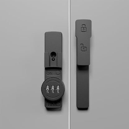 ETEKJOY Flip Latch Lock with Combination 90/180 Degree Sliding/Swinging Door Lock Latch Bolt for Gate Barn Garage Shed Window Cabinet 3-Digit Password Keyless (180 Degree, Black) - size: 180 Degree