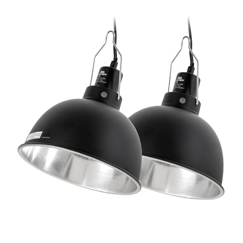 Reptile Dimming Thermostat with 2 pack 8.5in Dome Lamp Fixture
