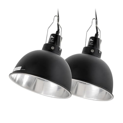 Reptile Dimming Thermostat with 2 pack 8.5in Dome Lamp Fixture