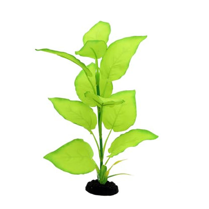 2-Pack 12 Inch Aquarium Silk Aquarium Plants, Artificial Plastic Plant | For Small Tank, Goldfish, Fish Hides - color: Light Green