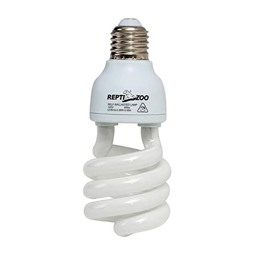 REPTI ZOO Energy Saving Lamps UVB Bulb,Spiral Compact 26 Watts UVB 10.0 Reptile Light Bulb Fit for Desert Type Reptile/Snake/Lizard/Insect/Leopard Tortoise - size: 1 Count (Pack of 1)