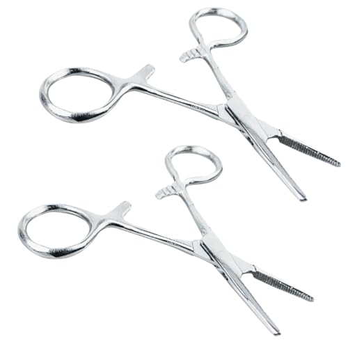 ADROIT (2 Pack) 3.5" Straight Tip Stainless Steel Hemostat | Great for Sewing, Crafting, Jewelry Making and Other Uses! - size: 3.5", style: Straight