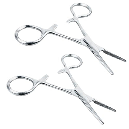 ADROIT (2 Pack) 3.5" Straight Tip Stainless Steel Hemostat | Great for Sewing, Crafting, Jewelry Making and Other Uses! - size: 3.5", style: Straight