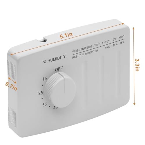 4655 Manual Digital Control Humidistat Will Close The Control Switch for Whole Home Humidifier, Manual Water Saver Furnace Humidifier, Large Capacity