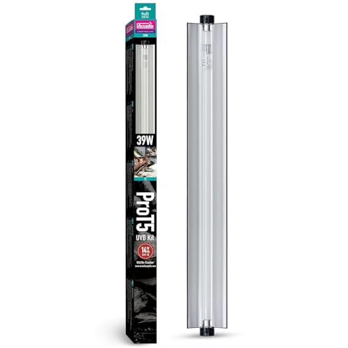Arcadia T5 UVB Reptile Light Fixture Kit 36" Long 39 Watts 14% UVB Dragon – Complete UVB Light for Reptiles, Turtles, Snake, Bearded Dragon Lamp, Long Lasting Easy to Use Professional Lighting
