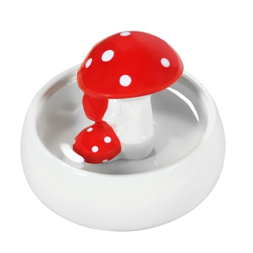 Niteangel Hamster Feeding & Water Bowls- Mushroom Ceramics Series Food Dish Feeding Bowls for Dwarf Syrian Hamsters Gerbils Mice Rats or Other Similar-Sized Small Pets (Water Bowl) - size: Water Bottle
