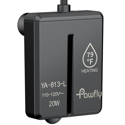 Pawfly 20 W Mini Submersible Aquarium Heater, 1.5-3 Gallon Fish Tanks Heater Betta Heater with Thermostat, Submersible Fishs Tank Heater, Small Aquarium Heaters for Saltwater and Freshwater