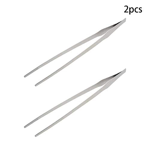 Utoolmart Aquarium Plant Tweezer, Stainless Steel Straight Tweezer, Aquarium Tweezers Extra Long 38cm, for Fish Tank Plant Aquascape Tools, Feeding Tongs, 2 Pcs - color: 2pcs, size: 38cm Straight