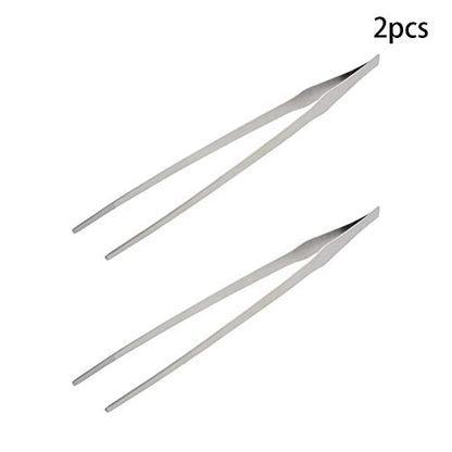 Utoolmart Aquarium Plant Tweezer, Stainless Steel Straight Tweezer, Aquarium Tweezers Extra Long 38cm, for Fish Tank Plant Aquascape Tools, Feeding Tongs, 2 Pcs - color: 2pcs, size: 38cm Straight