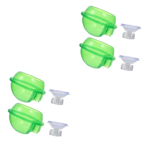 FOMIYES 4pcs Magnetic Reptile Food Feeder Hanging Gecko Feeder Suction Cup Easy Clean Turtle Feeding Tray