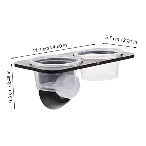 VANZACK 2-Piece Gecko Feeding Ledge Set Sucker Design Reptile Water Dish Feeding Bowl for Tank Accessories Suitable for Chameleons and Other Reptiles Random Color