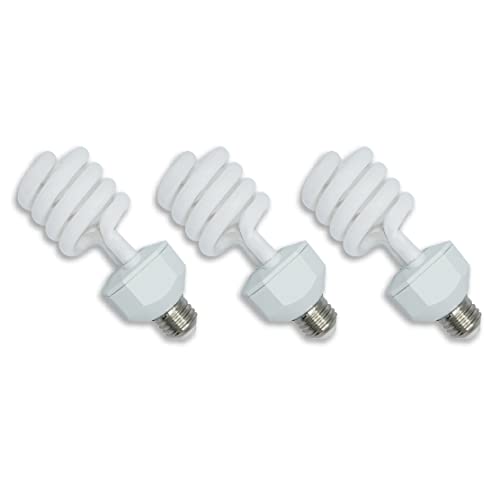 lumenivo UVB Reptile Light 23W 10.0 Desert Terrarium UVB Bulb for Bearded Dragon, Dwarf Monitors, Veiled Chameleons - Simulates UVB from The Sun to Help in Calcium Absorption - 120V - 3 Pack - color: Uvb 10.0, size: 3 Count (Pack of 1)