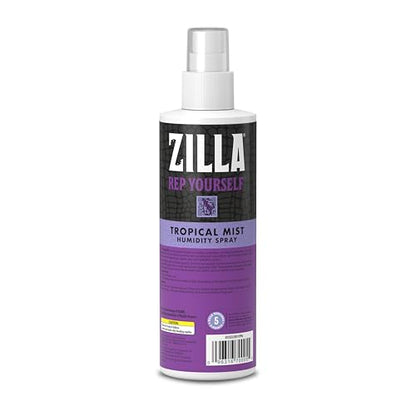 Zilla Tropical Mist Humidity Spray, Ideal for All Tropical Reptiles and Amphibians, Fortified with Aloe Vera - size: 8 Fluid Ounces