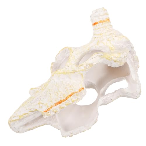 Hemoton Reptile Hideout Skull Decor Resin Molding for Aquarium and Terrarium for Fish and Turtles Unique Home Decoration for